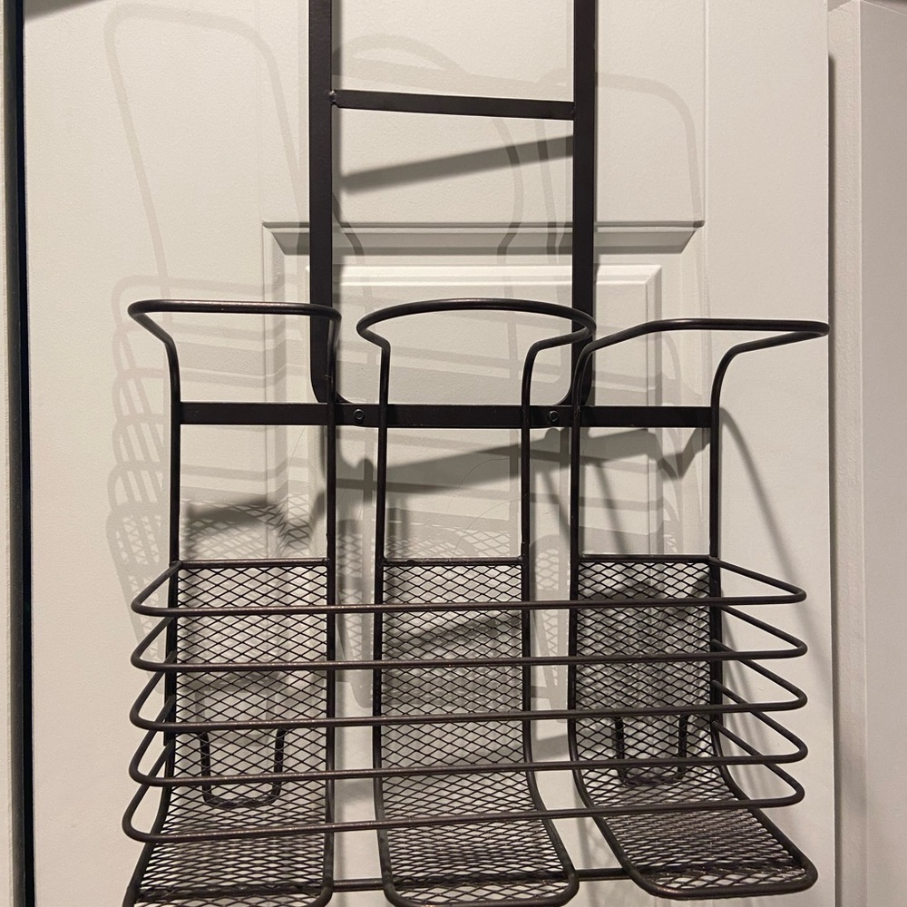Hair dryer and straightener tools holder storage stand bronze
